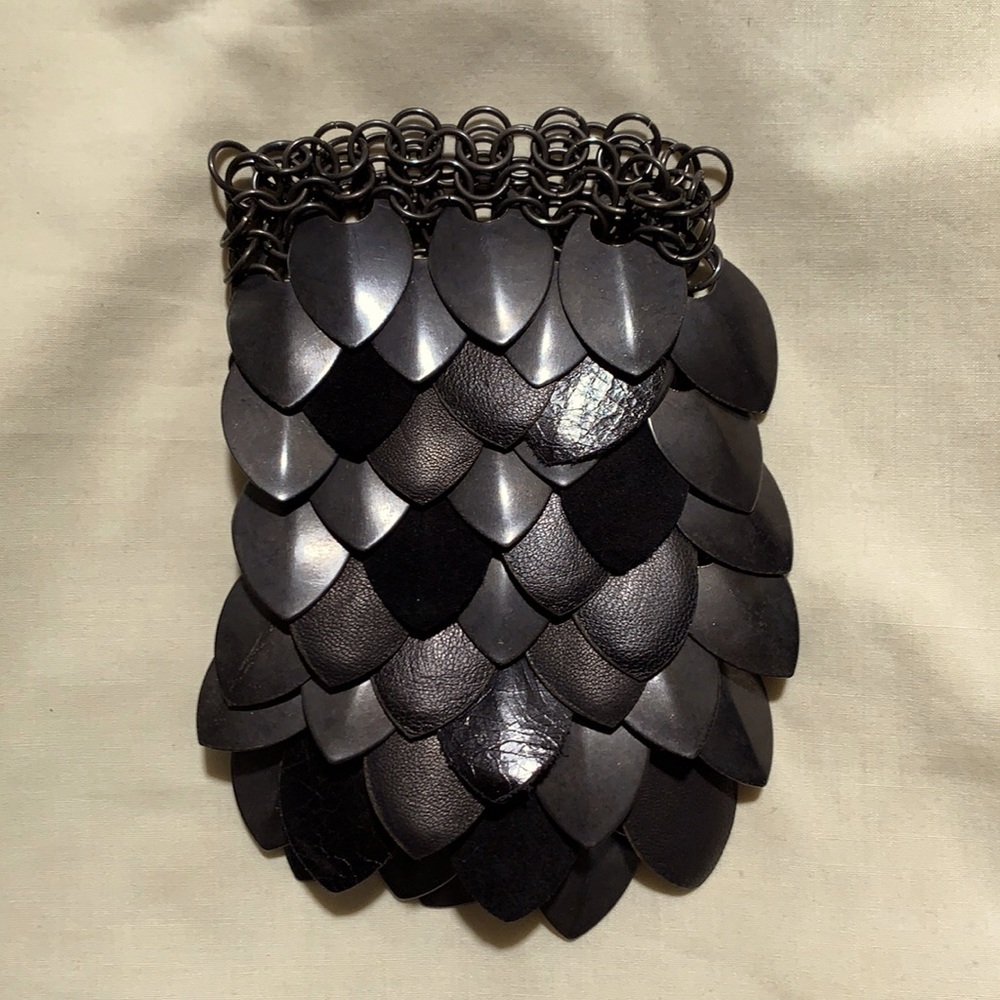 Fannie Schiavoni Leather & Steel Scale Bracelet